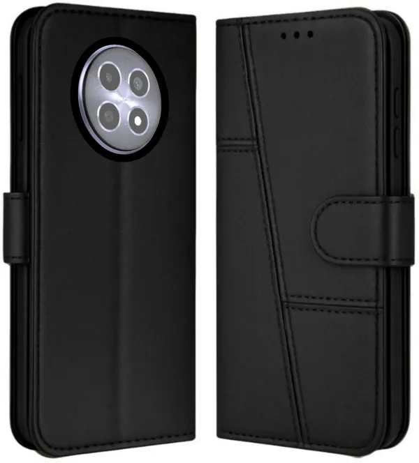 Flip_Cover_for_REALME_NARZO_70X_(Black,_Magnetic_Case,_Pack_of:_1)
