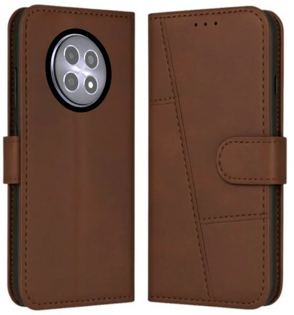 Flip_Cover_for_REALME_NARZO_70X_(Brown,_Magnetic_Case,_Leather,_Pack_of:_1)
