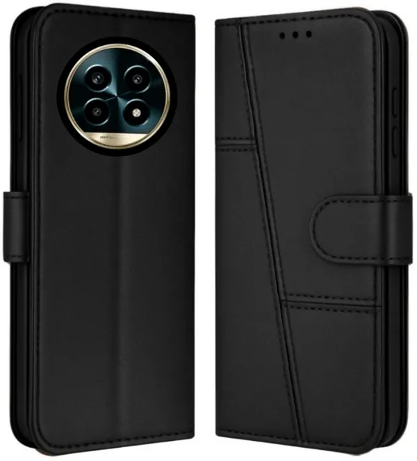 Flip_Cover_for_REALME_14_PRO_LITE_(Black,_Magnetic_Case,_Leather,_Pack_of:_1)
