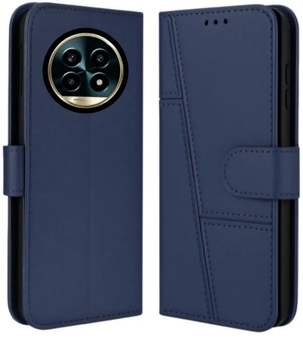 Flip_Cover_for_REALME_14_PRO_LITE_(Blue,_Magnetic_Case,_Leather,_Pack_of:_1)