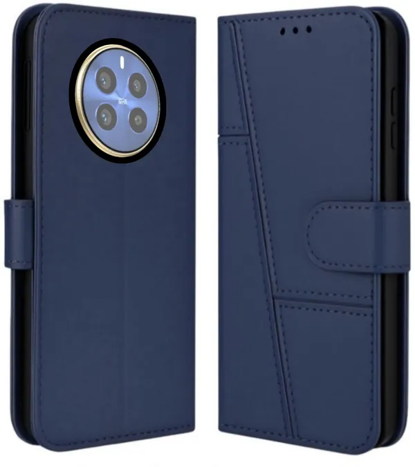Flip_Cover_for_REALME_P1_PRO_(Blue,_Leather)