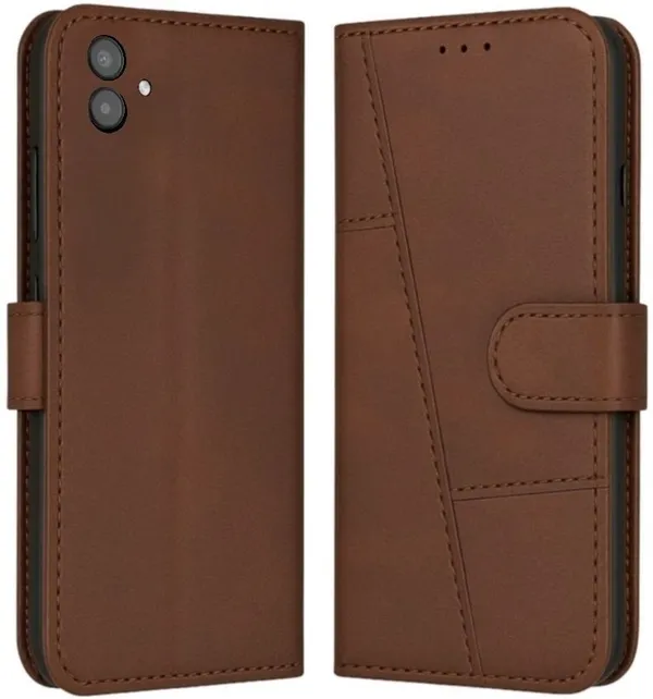 Flip_Cover_for_Samsung_Galaxy_A06_5G_(Brown,_Magnetic_Case,_Pack_of:_1)