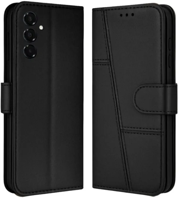 Flip_Cover_for_Samsung_Galaxy_M14_5G_(Black,_Magnetic_Case,_Pack_of:_1)