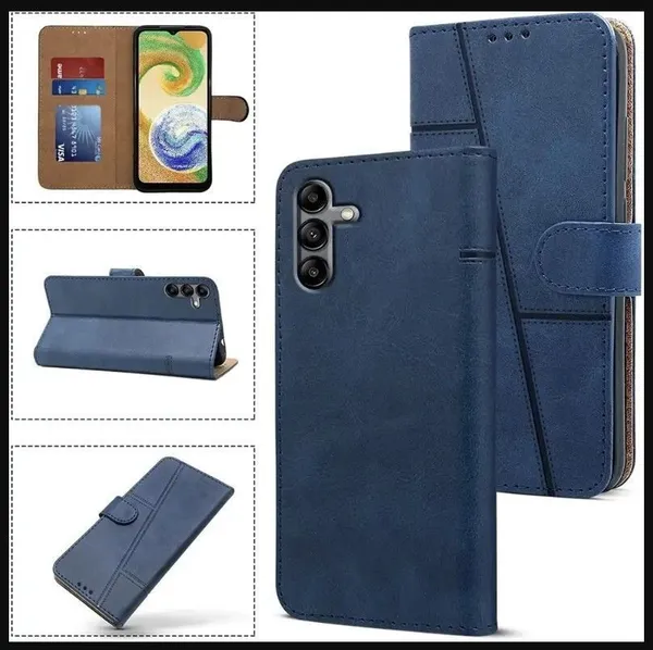 Flip_Cover_for_Samsung_Galaxy_A04S_4G_(Blue,_Magnetic_Case,_Leather,_Pack_of:_1)