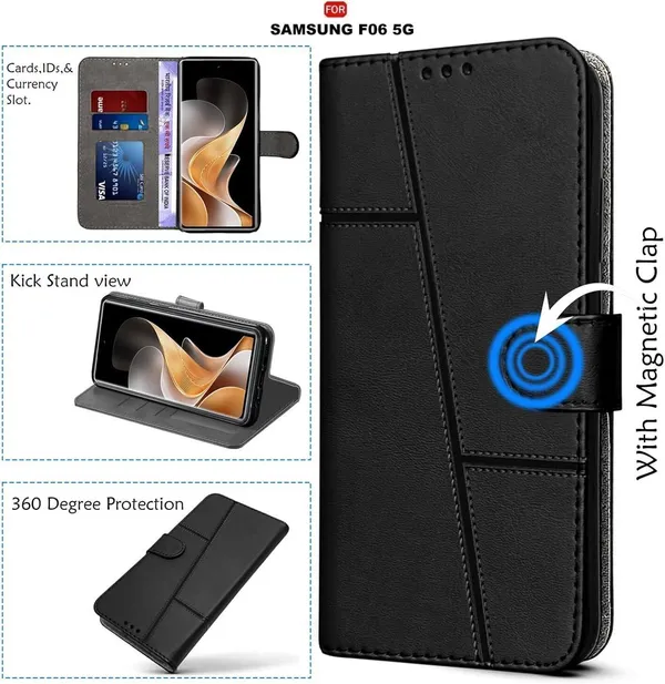 Flip_Cover_for_Samsung_Galaxy_F06_5G,_Samsung_Galaxy_M06_5G_(Black,_Magnetic_Case,_Leather,_Pack_of:_1)