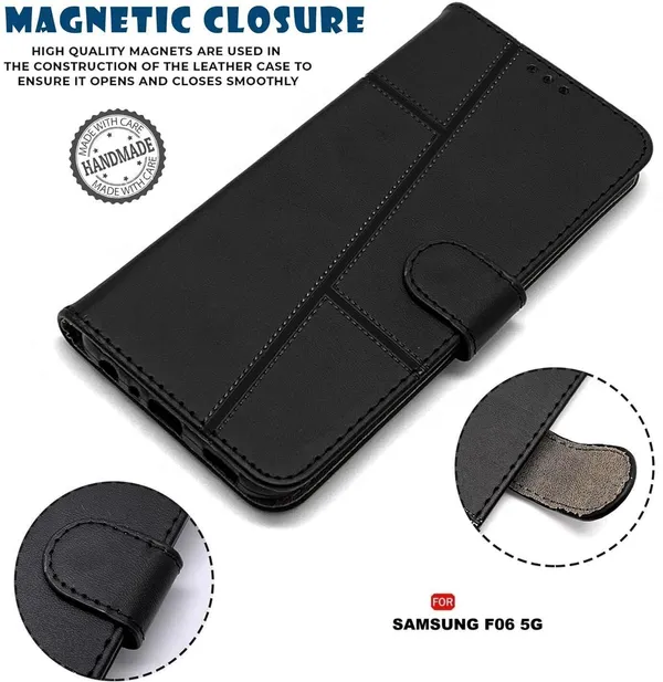 Flip_Cover_for_Samsung_Galaxy_F06_5G,_Samsung_Galaxy_M06_5G_(Black,_Magnetic_Case,_Leather,_Pack_of:_1)