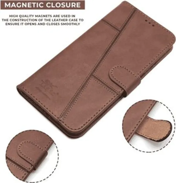 Flip_Cover_for_Samsung_Galaxy_4G_(2021_Model)_(Brown,_Magnetic_Case,_Leather,_Pack_of:_1)