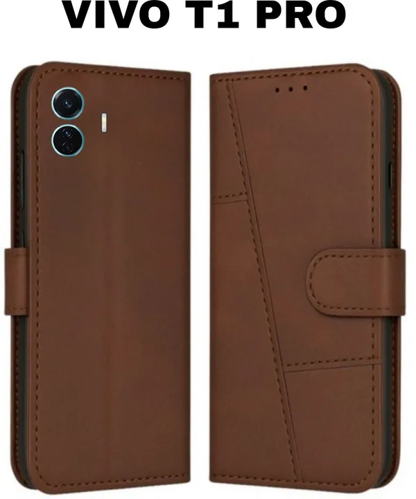 Flip_Cover_for_VIVO_T1_PRO_(Brown,_Magnetic_Case,_Leather,_Pack_of:_1)