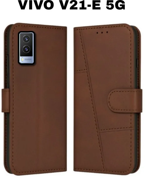 Flip_Cover_for_VIVO_V21E_5G_(Brown,_Magnetic_Case,_Leather,_Pack_of:_1)