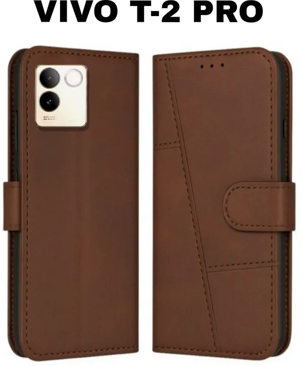 Flip_Cover_for_VIVO_T2_PRO_(Brown,_Magnetic_Case,_Leather,_Pack_of:_1)