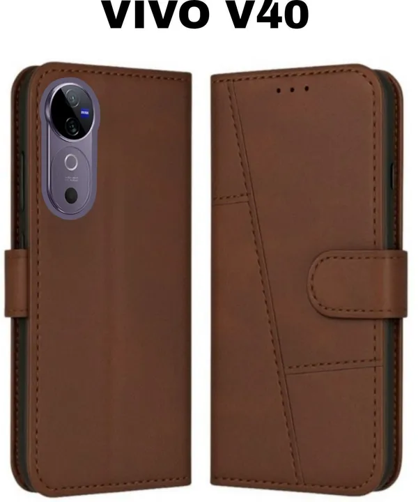 Flip_Cover_for_vivo_V40_5G_(Brown,_Magnetic_Case,_Leather,_Pack_of:_1)