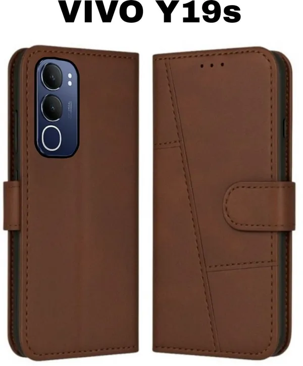 Flip_Cover_for_VIVO_Y19S_(Brown,_Magnetic_Case,_Leather,_Pack_of:_1)