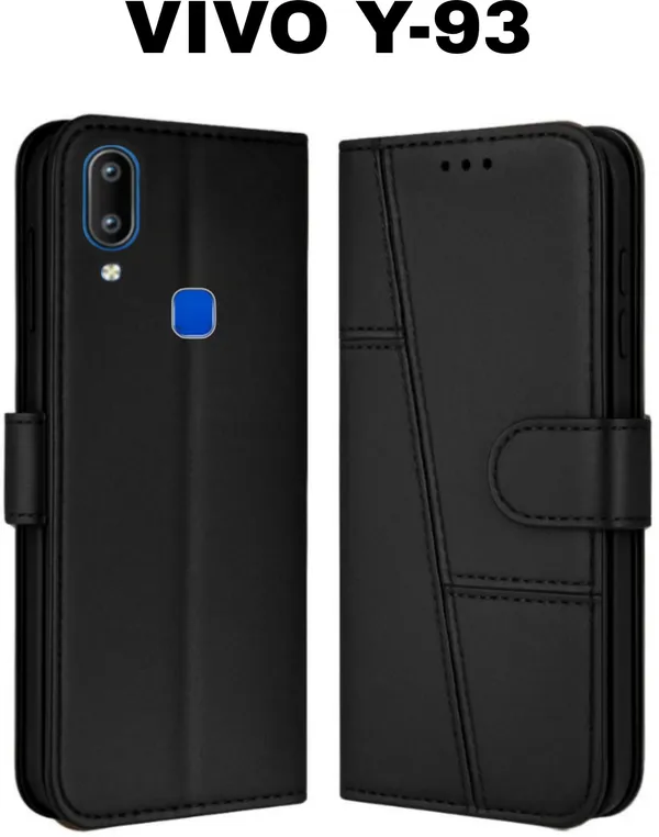 Flip_Cover_for_VIVO_Y93_(Black,_Magnetic_Case,_Leather,_Pack_of:_1)