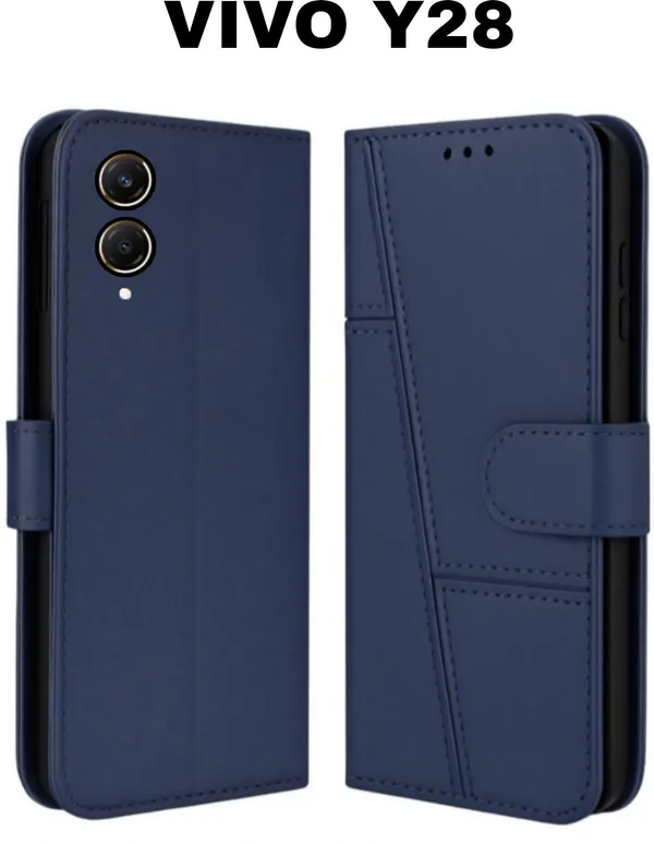 Flip_Cover_for_VIVO_Y28_(Blue,_Magnetic_Case,_Leather,_Pack_of:_1)