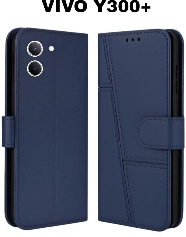 Flip_Cover_for_Vivo_Y300_Plus_5G_(Blue,_Magnetic_Case,_Leather,_Pack_of:_1)