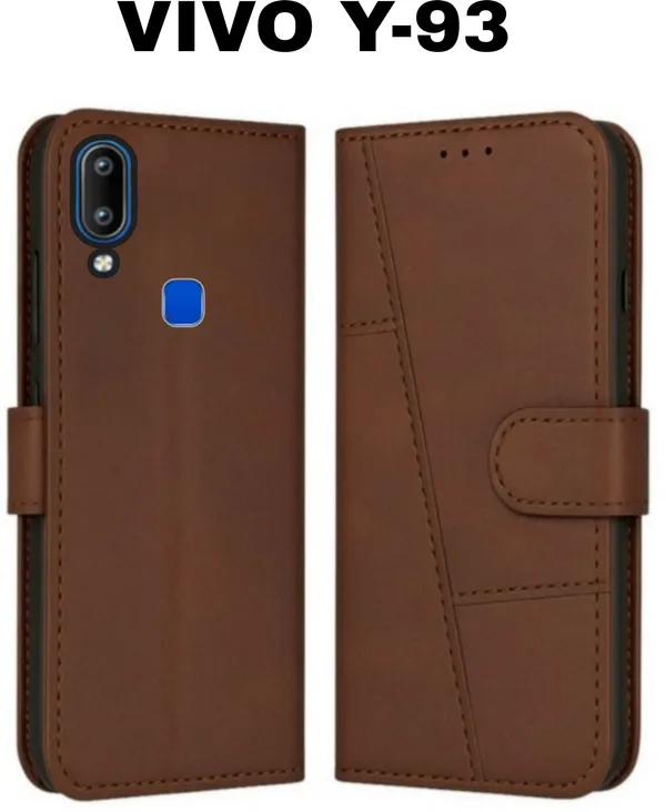 Flip_Cover_for_VIVO_Y93_(Brown,_Magnetic_Case,_Leather,_Pack_of:_1)
