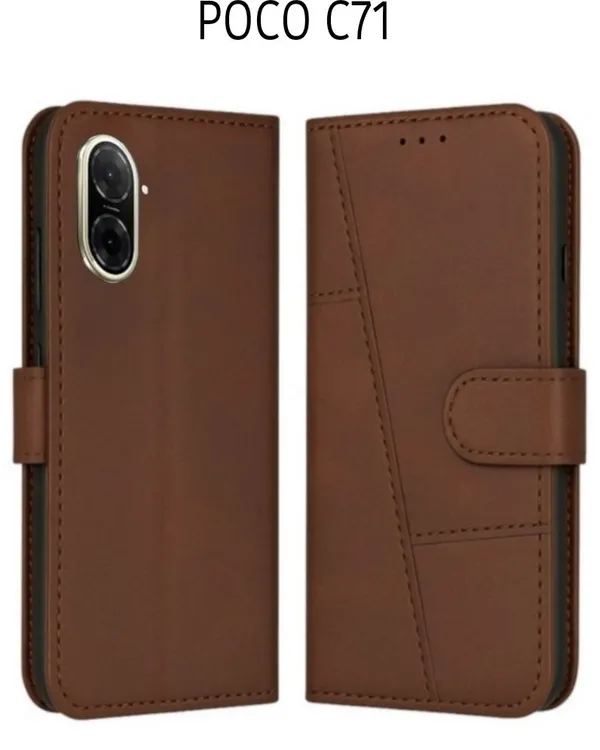 Flip_Cover_for_POCO_C71_(Brown)