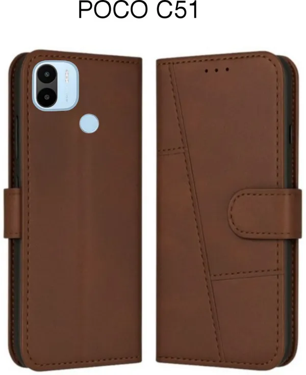 Flip_Cover_for_POCO_C51_(Brown)