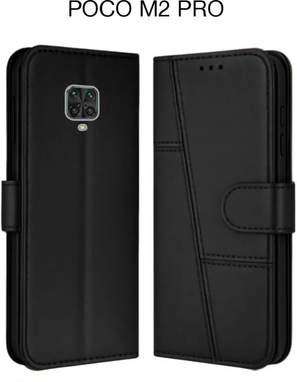 Flip_Cover_for_POCO_M2_PRO_(Black,_Leather)