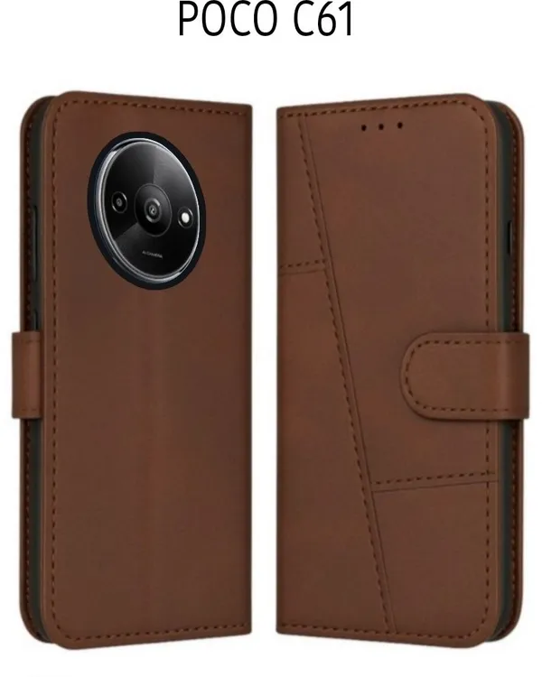 Flip_Cover_for_POCO_C61_(Brown)