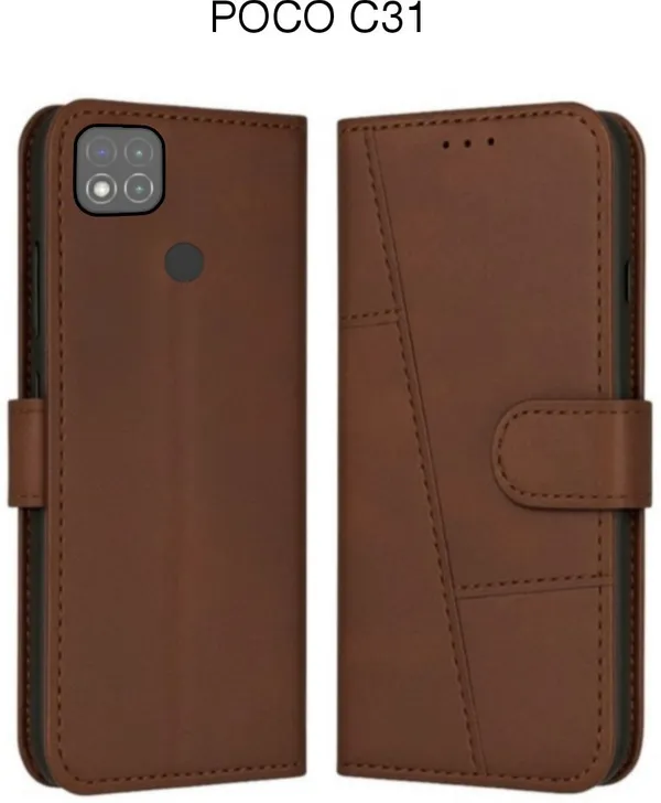 Flip_Cover_for_POCO_C31_(Brown)