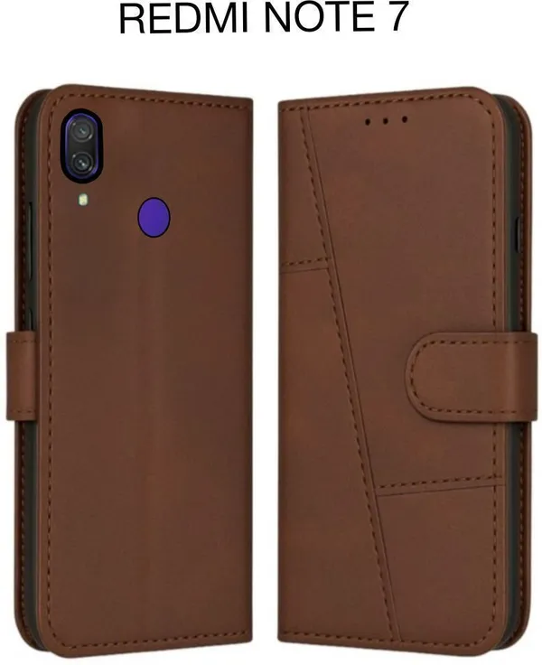 Flip_Cover_for_REDMI_NOTE_7_(Brown,_Magnetic_Case,_Pack_of:_1)