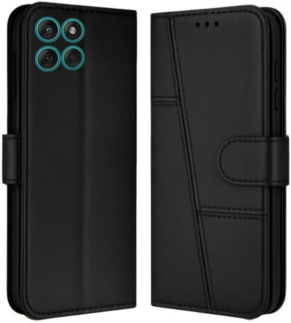 Flip_Cover_for_MOTOROLA_Edge_60_Fusion_5G_(Black,_Magnetic_Case,_Leather,_Pack_of:_1)