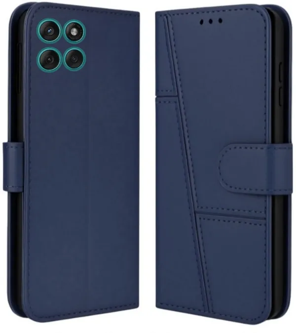 Flip_Cover_for_MOTOROLA_Edge_60_Fusion_5G_(Blue,_Magnetic_Case,_Leather,_Pack_of:_1)