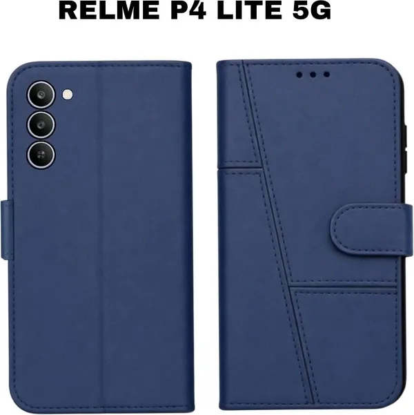 Flip_Cover_for_realme_P4_Lite_5G_(Brown,_Magnetic_Case,_Leather,_Pack_of:_1)