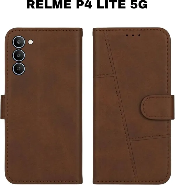 Flip_Cover_for_realme_P4_Lite_5G,_realme_C83_5G_(Black,_Magnetic_Case,_Leather,_Pack_of:_1)