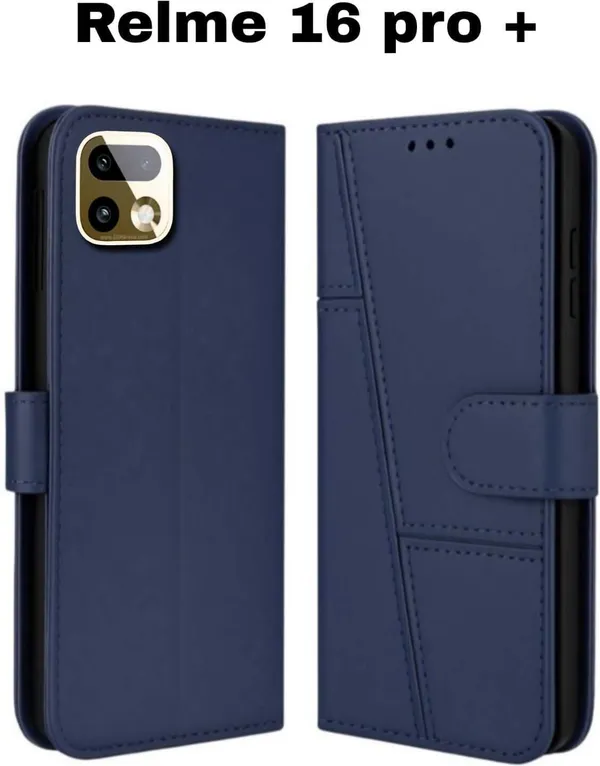 Flip_Cover_for_REALME_16_PRO+_5G_(Blue,_Magnetic_Case,_Leather,_Pack_of:_1)