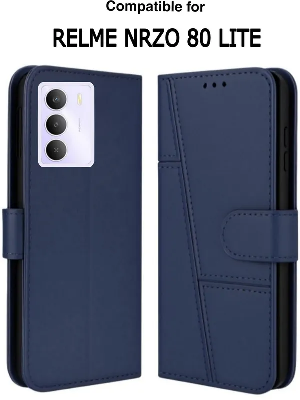Flip_Cover_for_realme_Narzo_80_Lite_5G,_realme_C73_5G,_realme_C75_5G_(Blue,_Magnetic_Case,_Leather,_Pack_of:_1)