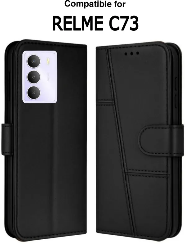 Flip_Cover_for_realme_C73_5G,_realme_C75_5G,_realme_Narzo_80_Lite_(Black,_Magnetic_Case,_Leather,_Pack_of:_1)