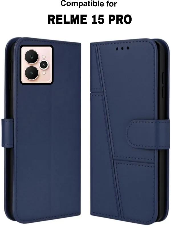 Flip_Cover_for_realme_15_Pro_5G_(Blue,_Magnetic_Case,_Leather,_Pack_of:_1)