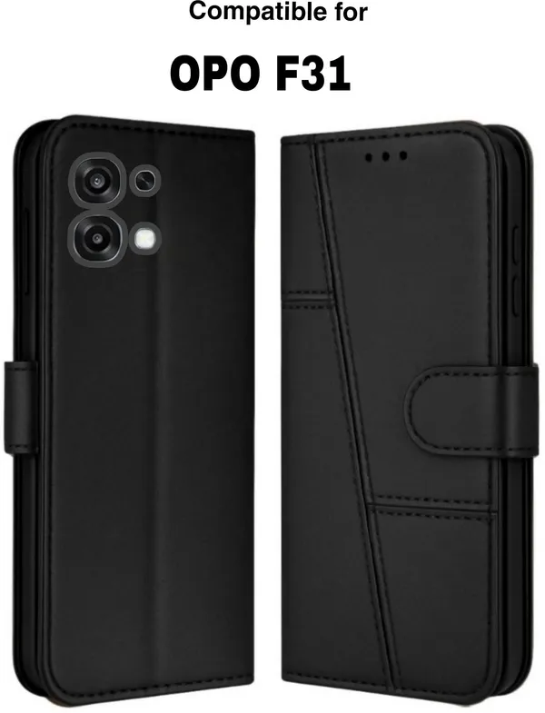 Flip_Cover_for_OPPO_F31_5G_(Black,_Magnetic_Case,_Leather,_Pack_of:_1)