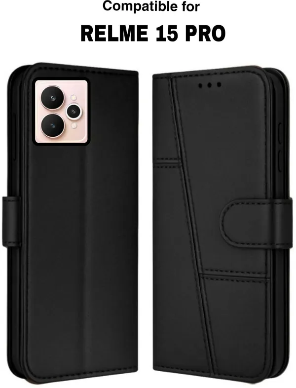 Flip_Cover_for_realme_15_Pro_5G_(Black,_Magnetic_Case,_Leather,_Pack_of:_1)