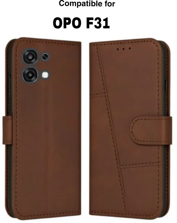 Flip_Cover_for_OPPO_F31_5G_(Brown,_Magnetic_Case,_Leather,_Pack_of:_1)