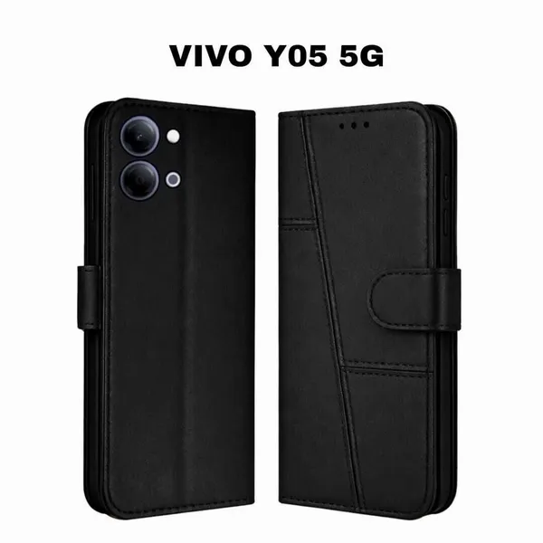 Flip_Cover_for_VIVO_Y05_(Brown,_Magnetic_Case,_Leather,_Pack_of:_1)