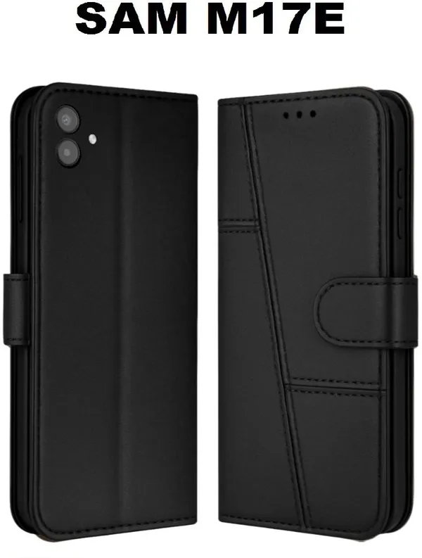 Flip_Cover_for_SAMSUNG_GALAXY_M17E_5G_(Black,_Magnetic_Case,_Leather,_Pack_of:_1)