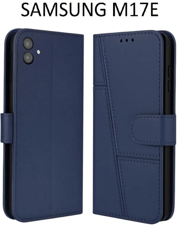 Flip_Cover_for_Samsung_Galaxy_M17E_5G_(Blue,_Magnetic_Case,_Leather,_Pack_of:_1)