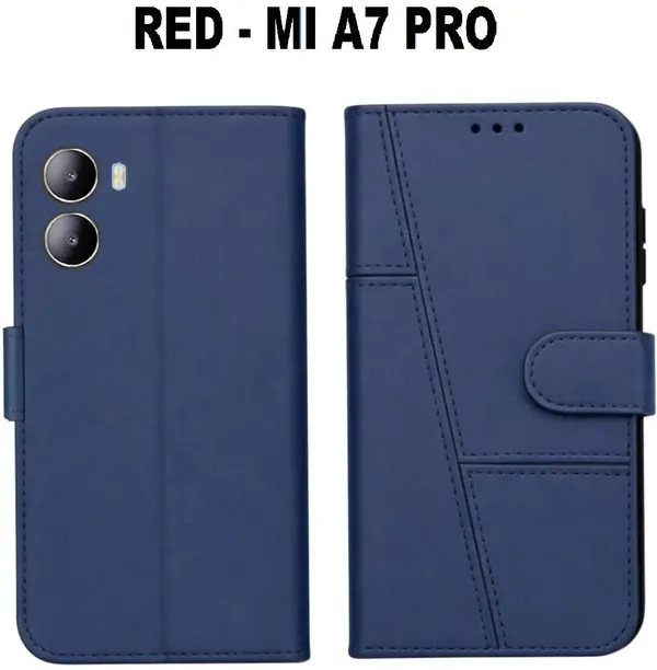 Flip_Cover_for_REDMI_A7_Pro_5G_(Blue,_Magnetic_Case,_Leather,_Pack_of:_1)
