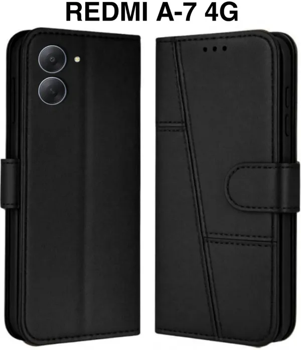 Flip_Cover_for_REDMI_A7_4G_(Black,_Magnetic_Case,_Leather,_Pack_of:_1)