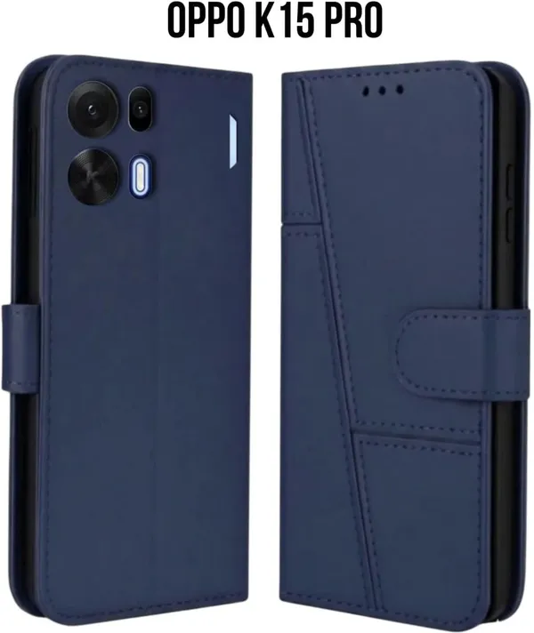 Flip_Cover_for_OPPO_K15_Pro_(Blue,_Magnetic_Case,_Leather,_Pack_of:_1)