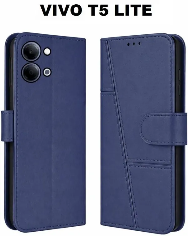 Flip_Cover_for_VIVO_T5_LITE_44W_(Blue,_Magnetic_Case,_Leather,_Pack_of:_1)