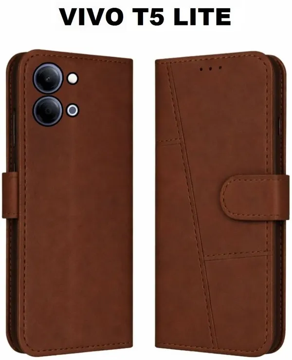 Flip_Cover_for_VIVO_T5_LITE_44W_(Brown,_Magnetic_Case,_Leather,_Pack_of:_1)