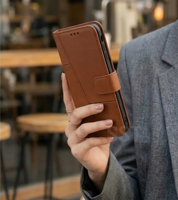 Flip_Cover_for_OPPO_A6C_(Brown,_Magnetic_Case,_Leather,_Pack_of:_1)