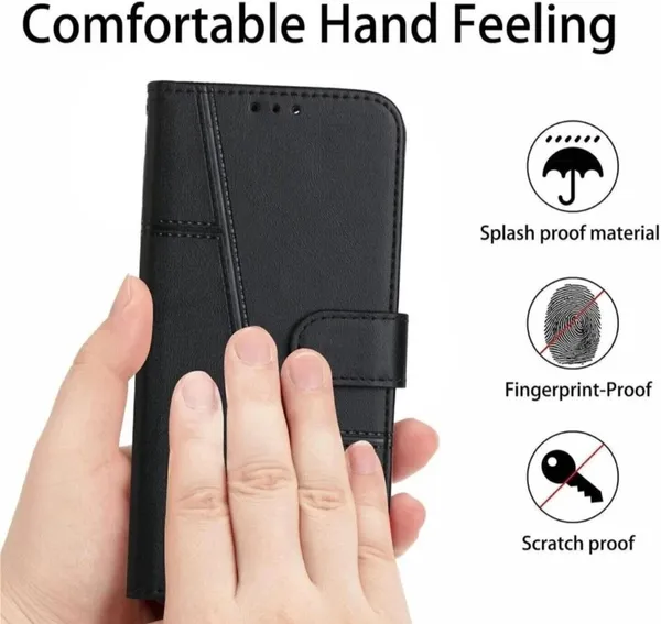 Flip_Cover_for_realme_C100i_(Black,_Magnetic_Case,_Leather,_Pack_of:_1)