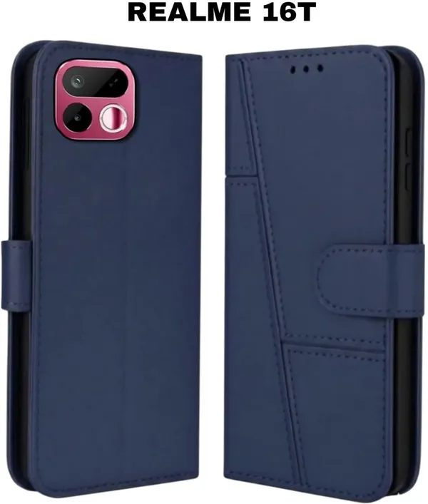 Flip_Cover_for_realme_16T_5G_(Blue,_Magnetic_Case,_Leather,_Pack_of:_1)