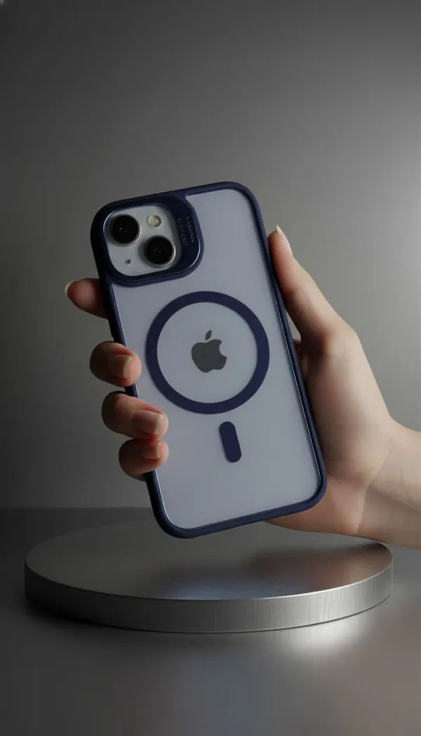 CASELIN_Back_Cover_for_Apple_iPhone_15_(Blue,_Ring_Case,_Metal,_Pack_of:_1)