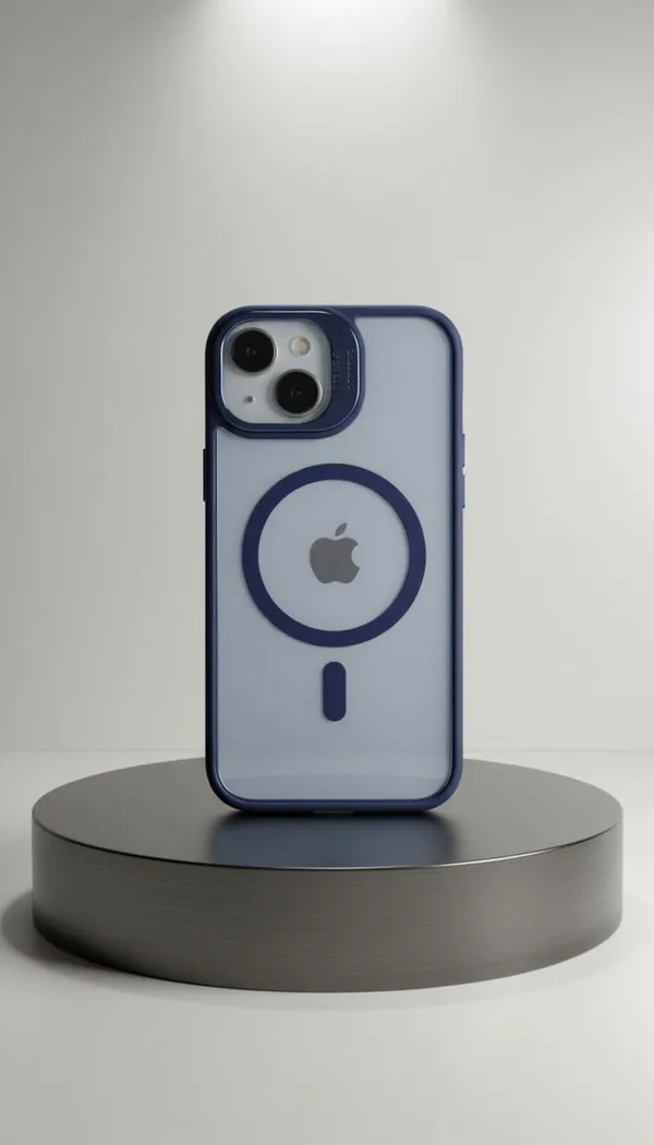 CASELIN_Back_Cover_for_Apple_iPhone_14_(Blue,_Ring_Case,_Metal,_Pack_of:_1)